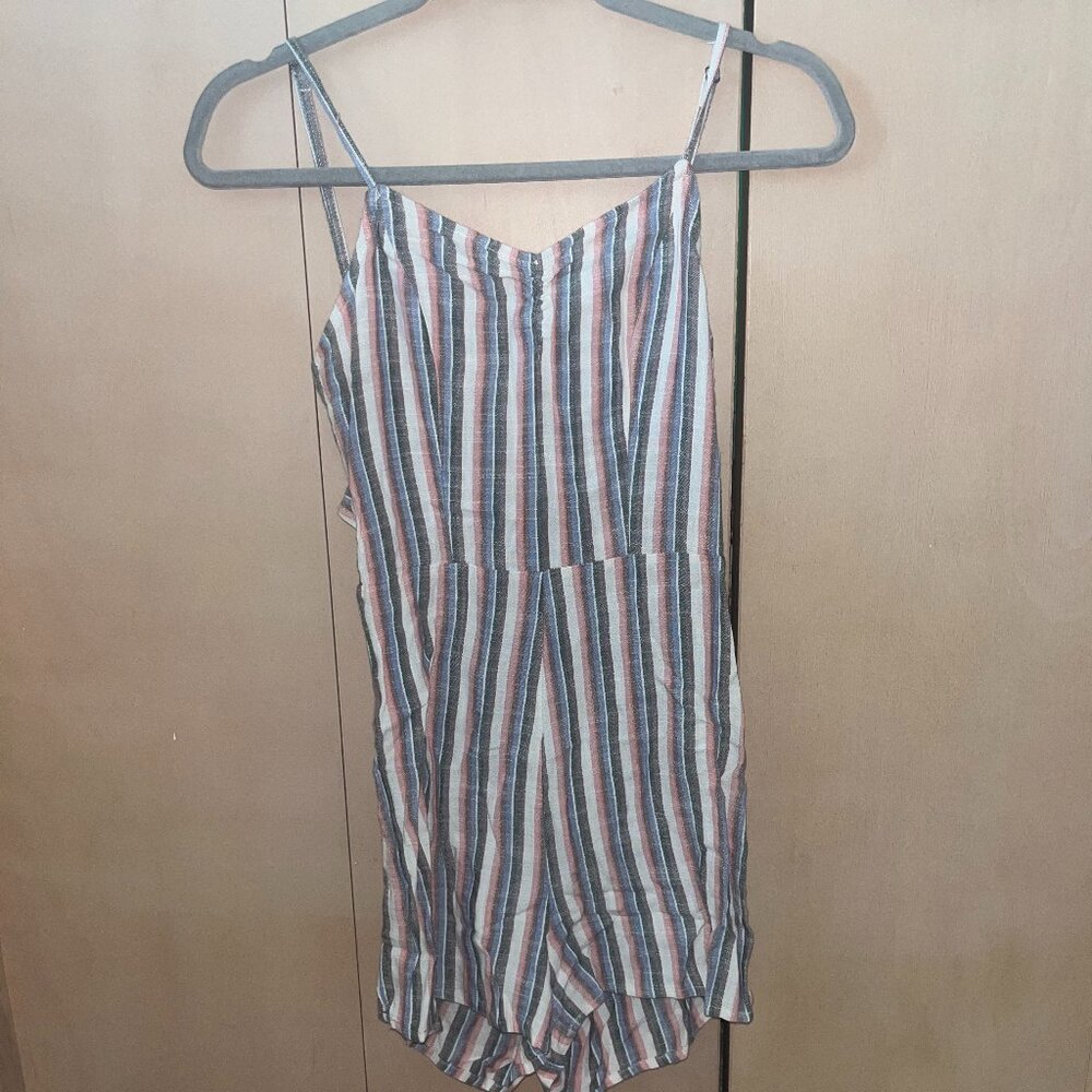 Aéropostale striped multicolor romper, size S